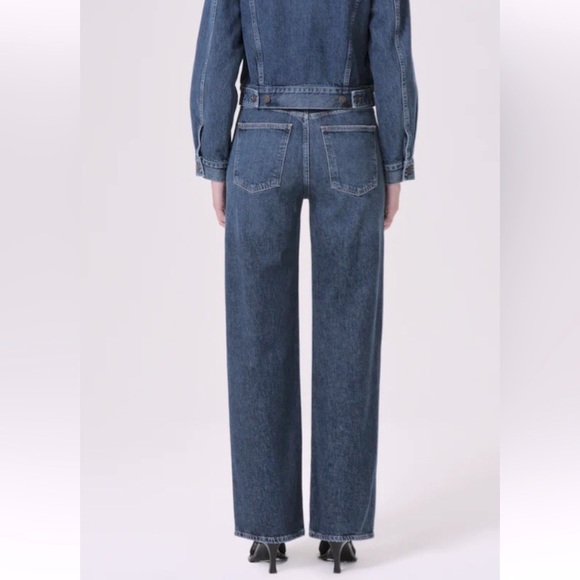 AGOLDE Harper Jeans Size 33 EUC lLike New Straight Wide Leg Stretch A915… - Picture 2 of 13